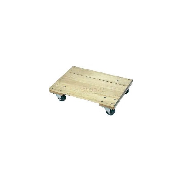 Wesco Wesco 24x16 Solid Deck Hardwood Dolly 4in Casters 1200 Lb. Cap. 272063 - main